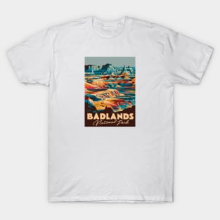 Badlands National Park Retro Travel T-Shirt